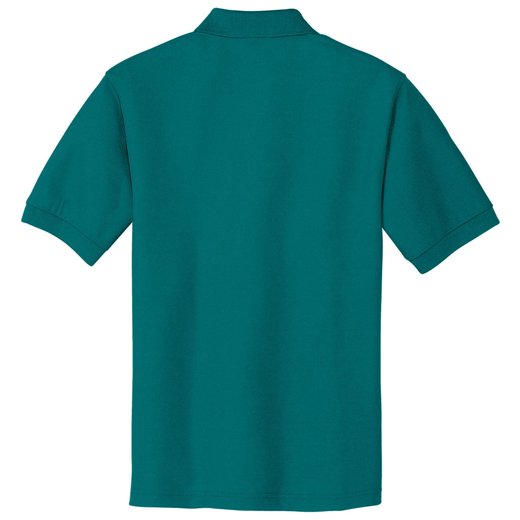 Port Authority Men's Teal Green Silk Touch Polo