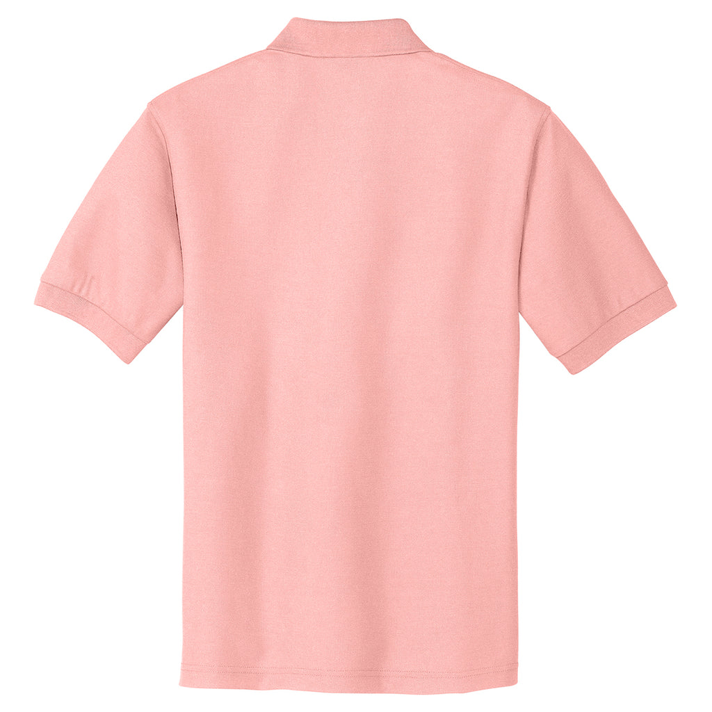 Port Authority Men's Light Pink Extended Size Silk Touch Polo