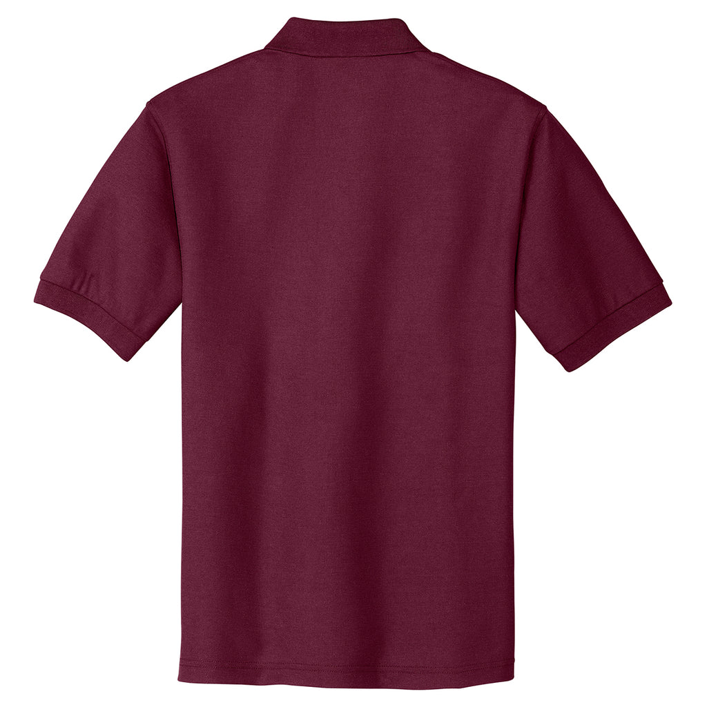 Port Authority Men's Maroon Extended Size Silk Touch Polo