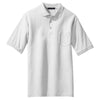 Port Authority Men's White Silk Touch Polo with Pocket