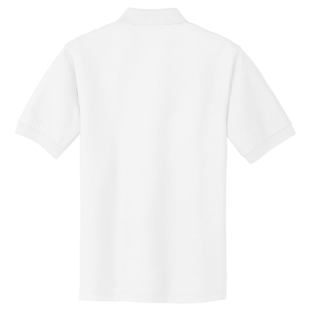 Port Authority Men's White Silk Touch Polo