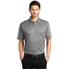 Port Authority Men's Shadow Grey Heather Heathered Silk Touch Performance Polo