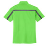 Port Authority Men's Lime/Steel Grey Silk Touch Performance Colorblock Stripe Polo