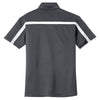 Port Authority Men's Steel Grey/White Silk Touch Performance Colorblock Stripe Polo
