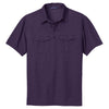 Port Authority Men's Purple/Dress Blue Navy Oxford Pique Double Pocket Polo
