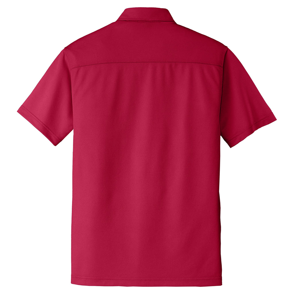 Port Authority Men's Red Rush Dimension Polo