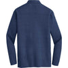 Port Authority Men's Estate Blue Long Sleeve Meridian Cotton Blend Polo