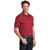 Port Authority Men's Red/Black Stretch Heather Polo