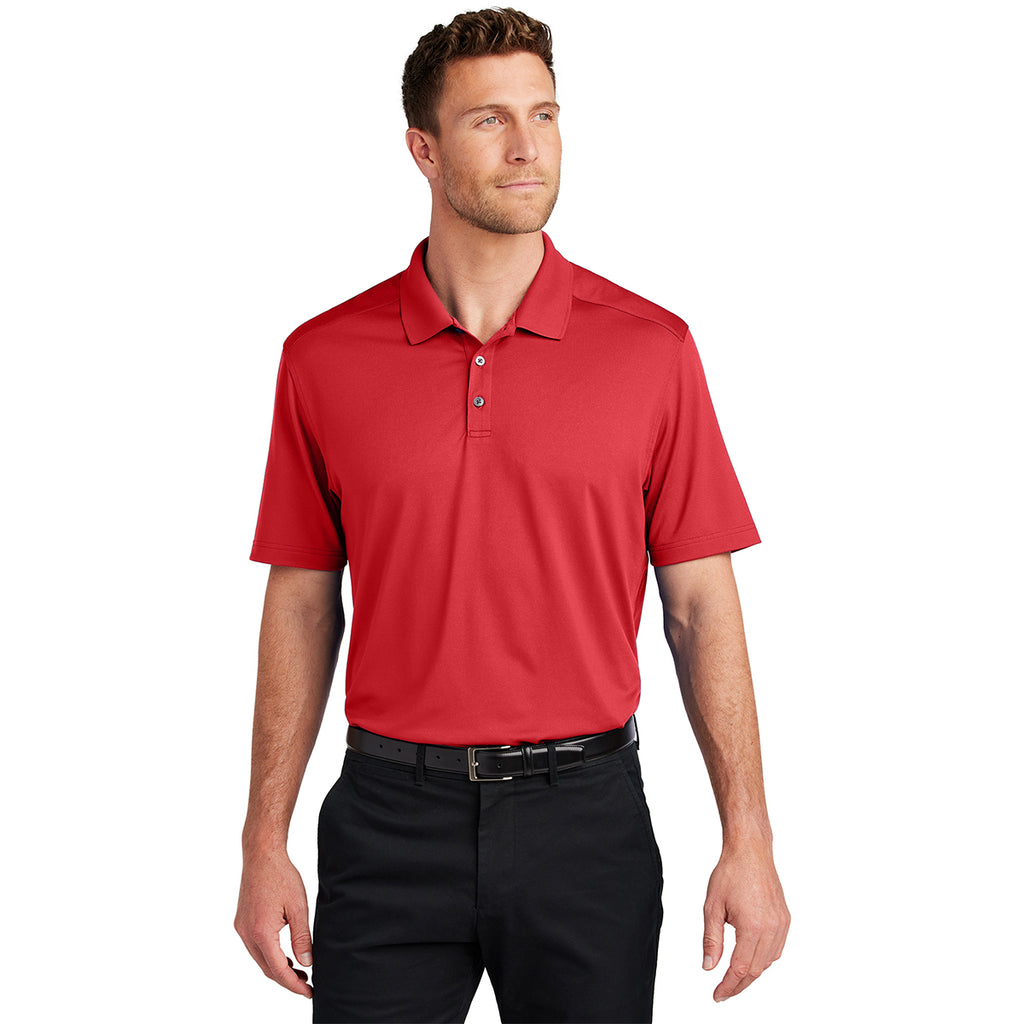 Port Authority Men's Engine Red City Stretch Flat Knit Polo