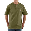 Carhartt Men's Tall Army Green S/S Workwear Henley