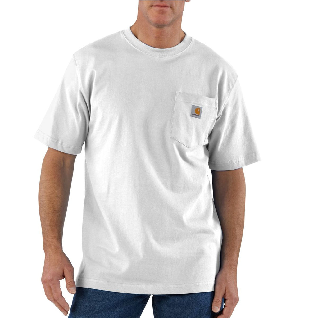 Carhartt Men's Tall White Workwear Pocket S/S T-Shirt