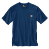 Carhartt Men's Tall Dark Cobalt Blue Heather Workwear Pocket S/S T-Shirt