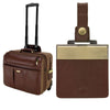 Logomark Brown Palermo Napa Leather Trolley Case