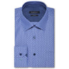 Bugatchi Men's Light Classic Blue Point Collar Regular Placket One Pocket Classic Fit
