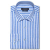Bugatchi Men's Classic Blue Point Collar Regular Placket One Pocket Classic Fit