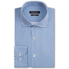 Bugatchi Men's Classic Blue Spread Collar Regular Placket No Pocket Performance Classic Fit