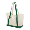Logomark Green Natural Canvas Tote