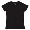 LAT Women's Black V-Neck Premium Jersey T-Shirt