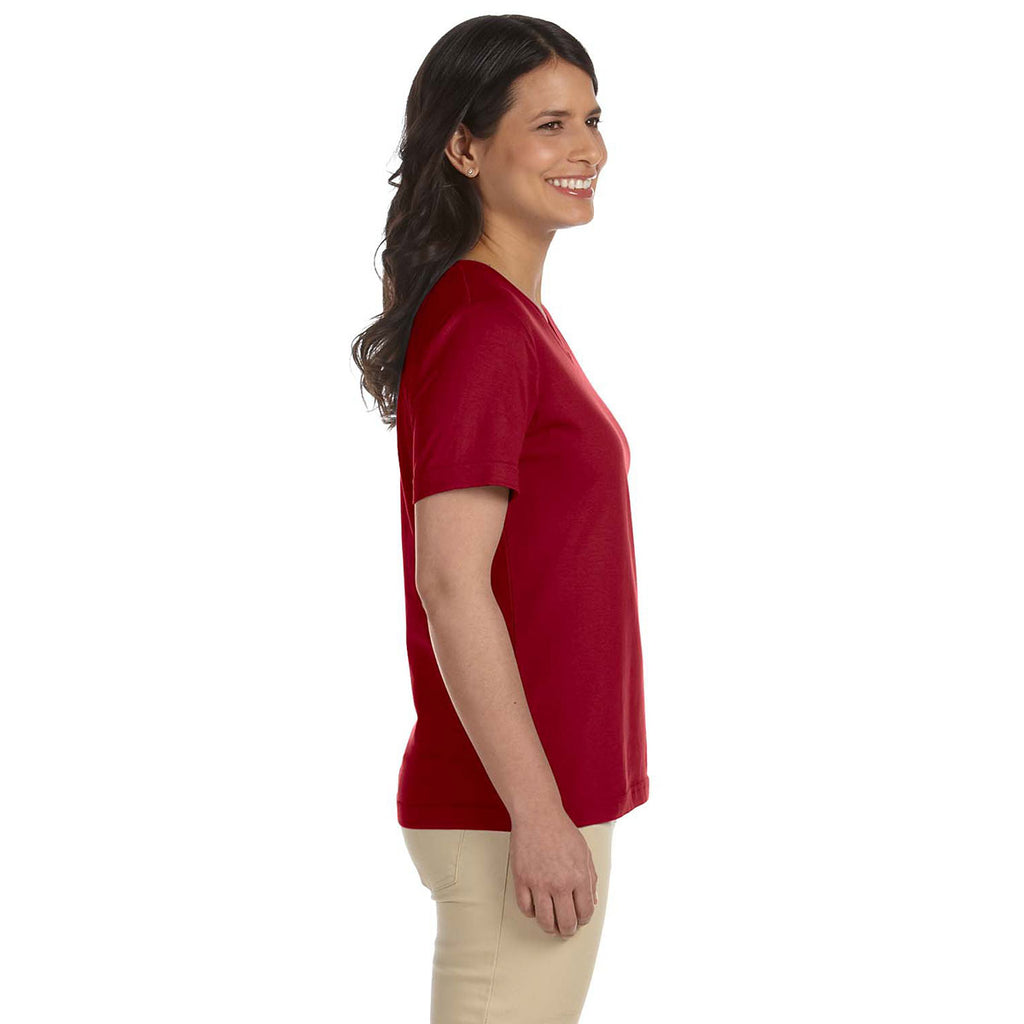 LAT Women's Garnet V-Neck Premium Jersey T-Shirt