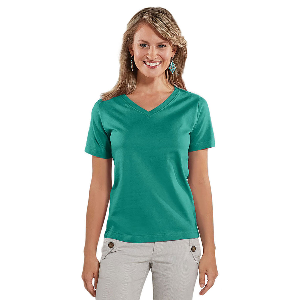 LAT Women's Jade V-Neck Premium Jersey T-Shirt