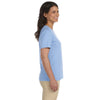 LAT Women's Light Blue V-Neck Premium Jersey T-Shirt