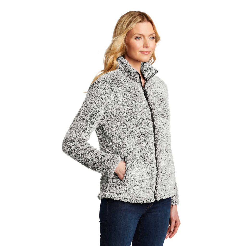 Port Authority Women's Grey Heather Cozy Fleece Jacket