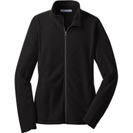 Port Authority Women's Black Heather Sweater Fleece Jacket
