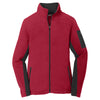Port Authority Women's Rich Red/Black Summit Fleece Full-Zip Jacket