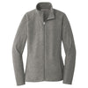Port Authority Women's Pearl Grey Heather Microfleece Full-Zip Jacket