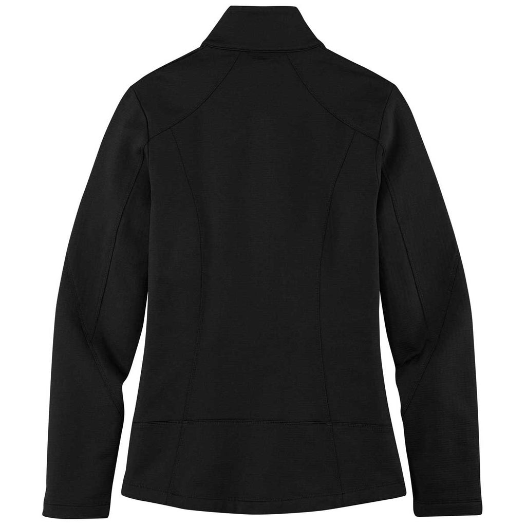 Port Authority Women's Deep Black Grid Fleece Jacket