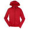 Sport-Tek Women's True Red Tech Fleece Full-Zip Hooded Jacket