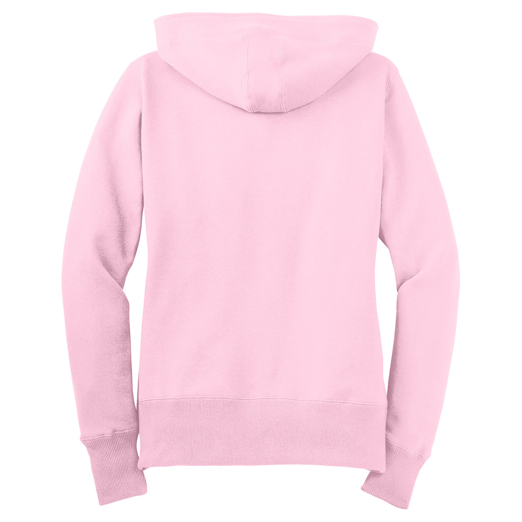 Sport-Tek Women's Pink Full-Zip Hooded Fleece Jacket