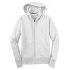 Sport-Tek Women's White Full-Zip Hooded Fleece Jacket