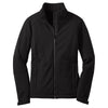 Port Authority Women's Black/Deep Grey Traverse Soft Shell Jacket