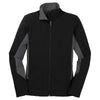 Port Authority Women's Black/Battleship Grey Core Colorblock Soft Shell Jacket