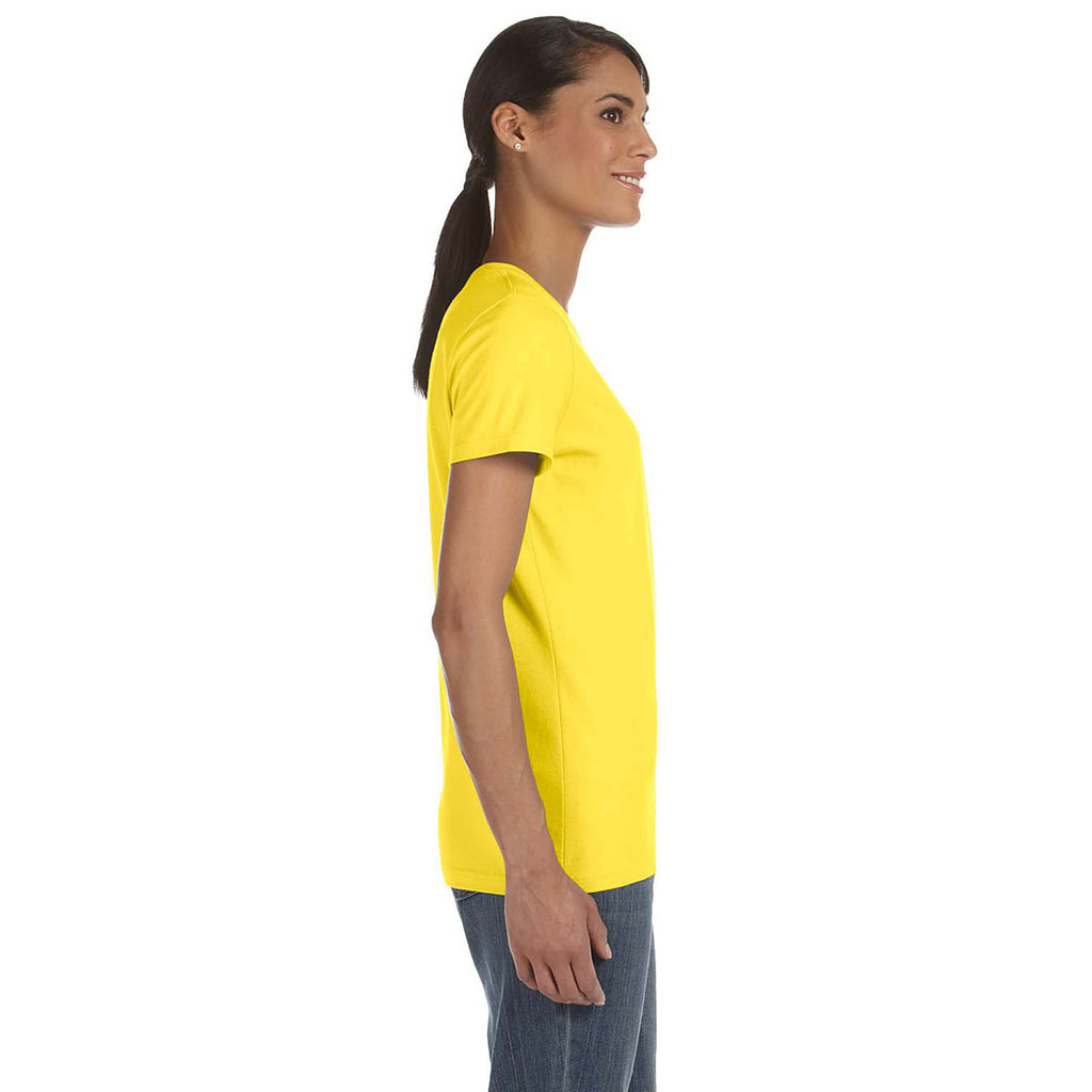 Fruit of the Loom Women's Yellow 5 oz. HD Cotton T-Shirt