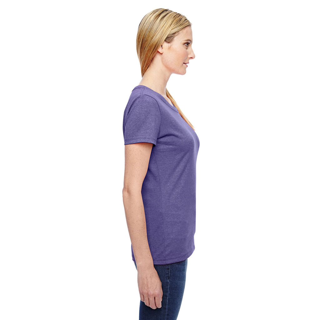 Fruit of the Loom Women's Retro Heather Purple 5 oz. HD Cotton T-Shirt