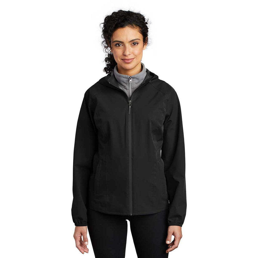 Port Authority Women's Deep Black Essential Rain Jacket