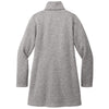 Port Authority Women's Deep Smoke Heather Arc Sweater Fleece Long Jacket