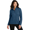 Port Authority Women's Insignia Blue Heather Arc Sweater Fleece Jacket