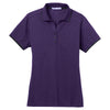 Port Authority Women's Bright Purple/Classic Navy Rapid Dry Tipped Polo