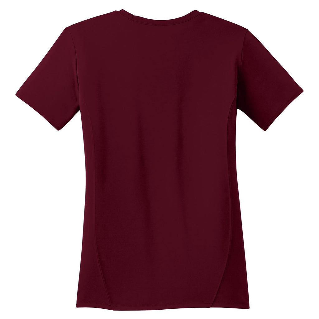 Sport-Tek Women's Maroon Dry Zone Raglan Accent T-Shirt