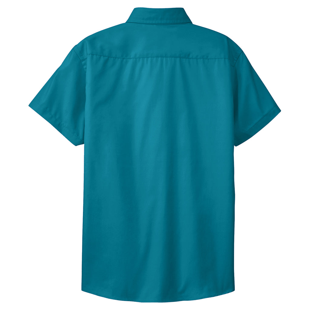 Port Authority Women's Teal Green Short Sleeve Easy Care Shirt