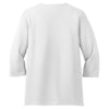 Port Authority Women's White Silk Touch Maternity 3/4-Sleeve V-Neck Shirt