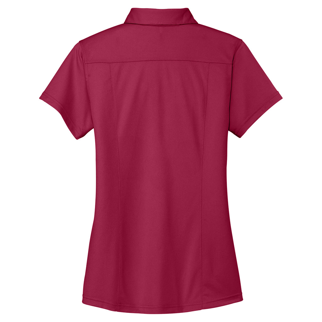 Port Authority Women's Red Rush Dimension Polo