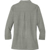 Port Authority Women's Monument Grey 3/4-Sleeve Meridian Cotton Blend Polo