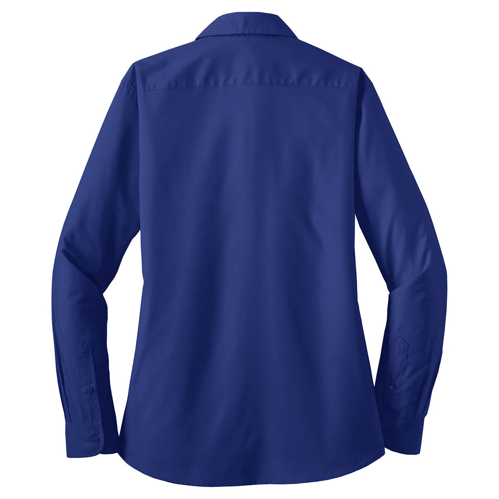 Port Authority Women's Mediterranean Blue L/S Value Poplin Shirt