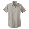 Port Authority Women's Grey S/S Value Poplin Shirt
