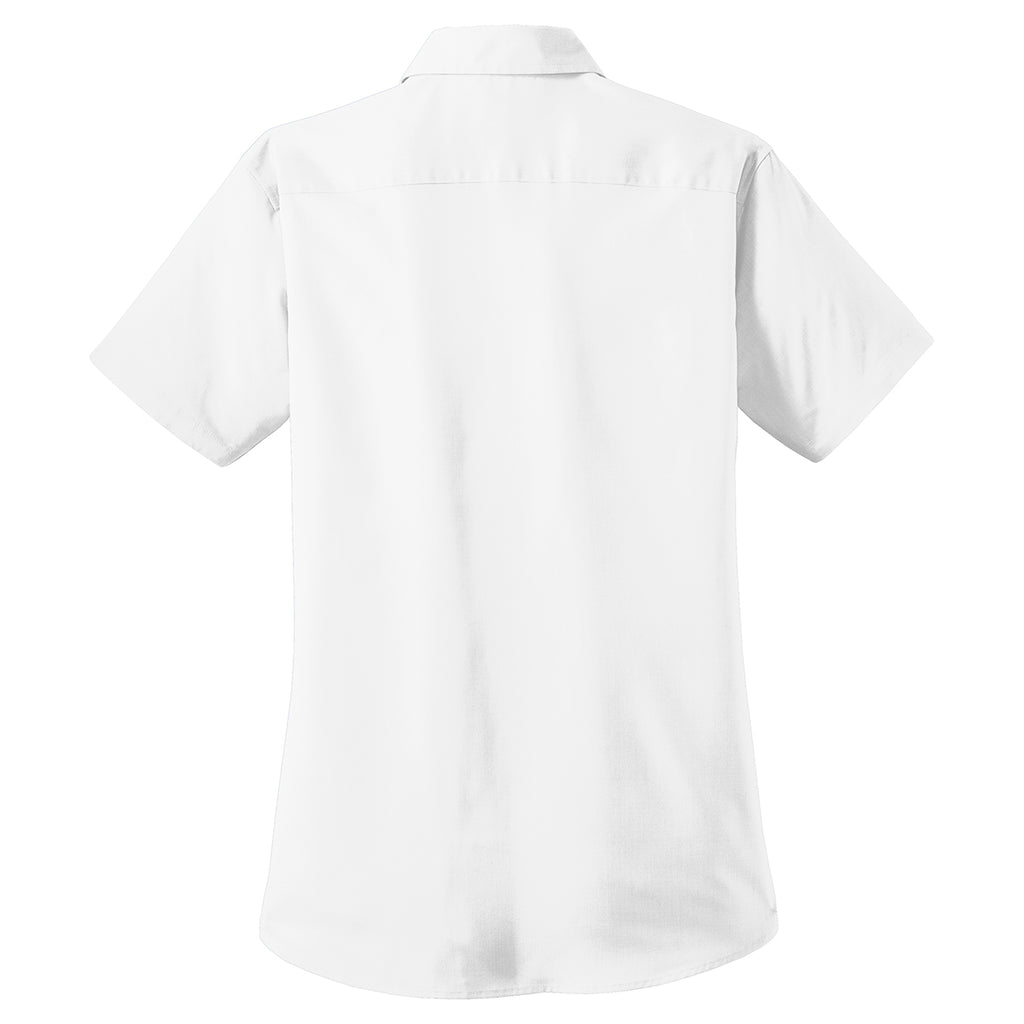 Port Authority Women's White S/S Value Poplin Shirt