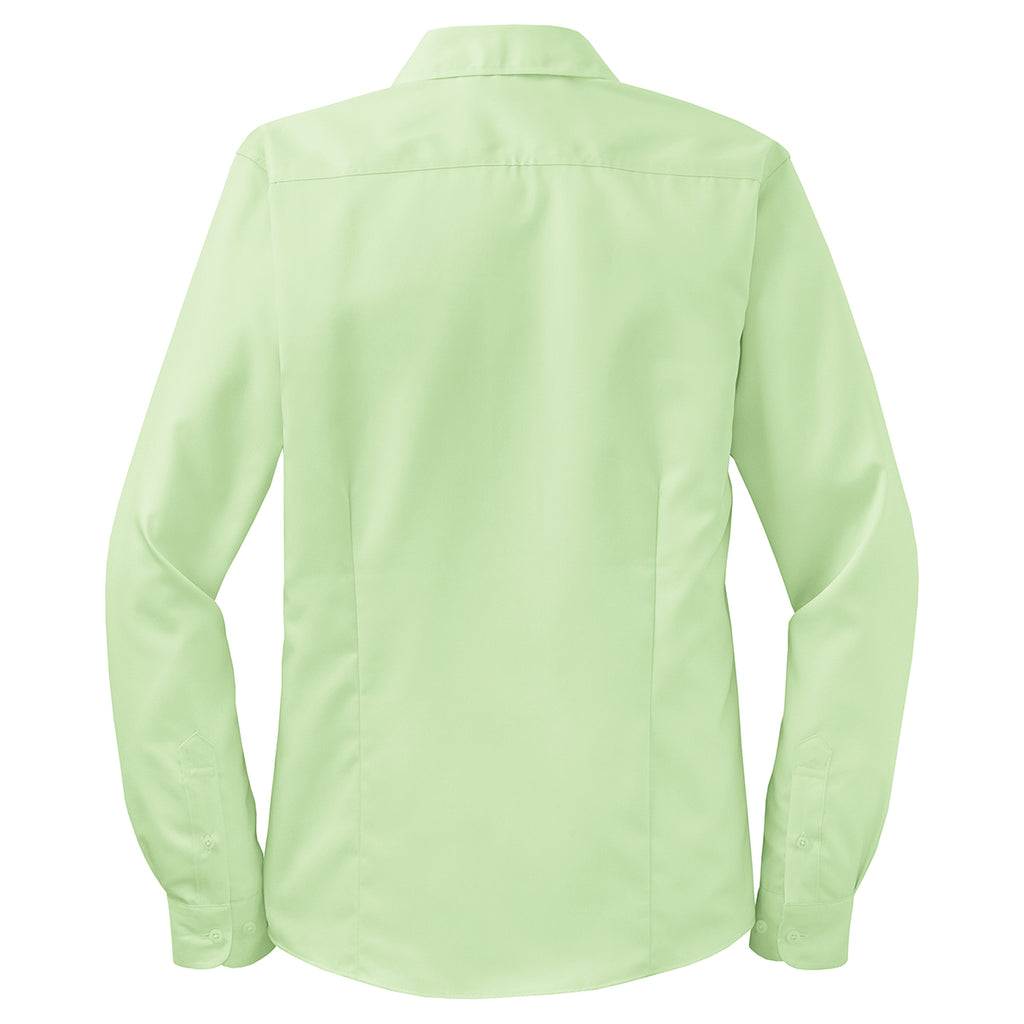 Port Authority Women's Green Mist Long Sleeve Non-Iron Twill Shirt